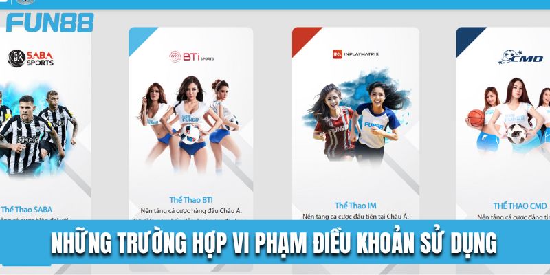 Tránh vi phạm những trường hợp mà nhà cái quy định